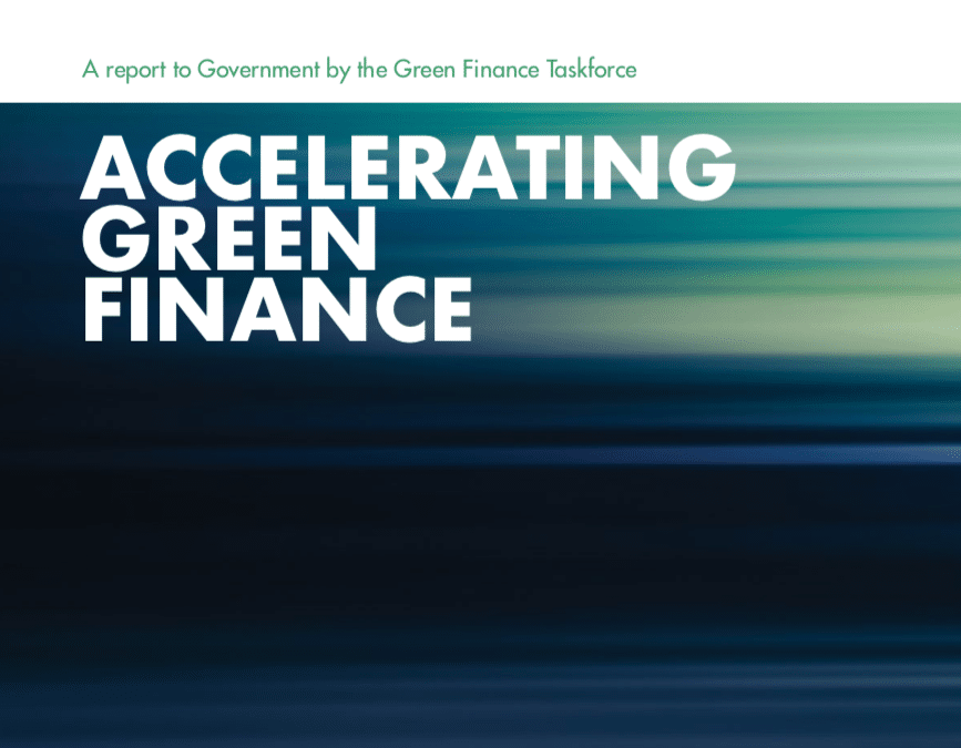 Accelerating green finance: Green Finance Taskforce report